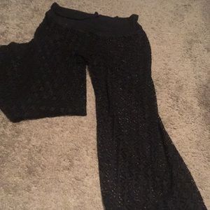 Black coverup pants